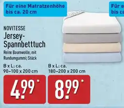 Aldi Nord NOVITESSE Jersey-Spannbetttuch Angebot