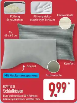 Aldi Nord NOVITESSE Schlafkissen Angebot
