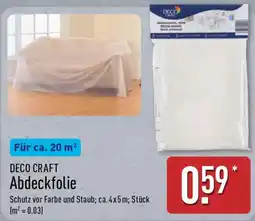 Aldi Nord DECO CRAFT Abdeckfolie Angebot