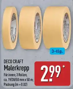 Aldi Nord DECO CRAFT Malerkrepp Angebot