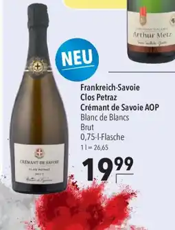 CITTI Markt Clos Petraz Crémant de Savoie AOP Blanc de Blancs Brut Angebot