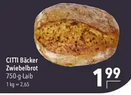 CITTI Markt CITTI Bäcker Zwiebelbrot Angebot