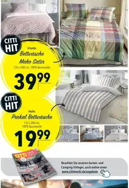 CITTI Markt Irisette Bettwäsche Makro Satin Angebot
