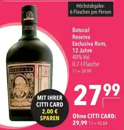 CITTI Markt Botucal Reserva Exclusiva Rum Angebot