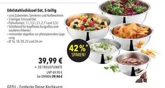 CITTI Markt Edelstahlschüssel-Set, 5-teilig Angebot