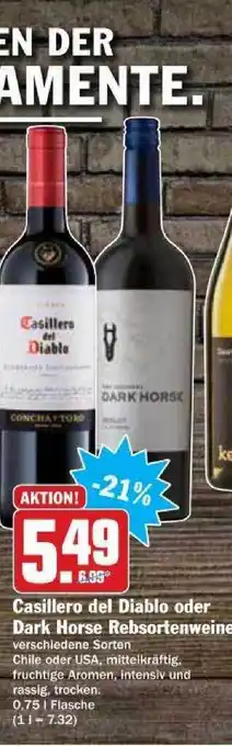 dodenhof Casillero Del Diablo Oder Dark Horse Rebsortenweine Angebot