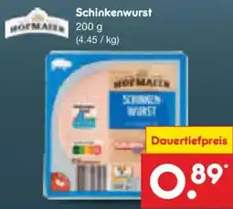 Netto Marken-Discount Hofmaier Schinkenwurst Angebot