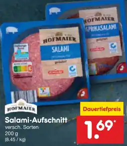 Netto Marken-Discount HOFMAIER Salami-Aufschnitt Angebot