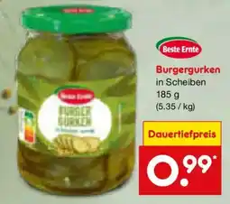Netto Marken-Discount Beste Ernte Burger Gurken Angebot