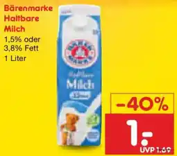Netto Marken-Discount Bärenmarke Haltbare Milch Angebot