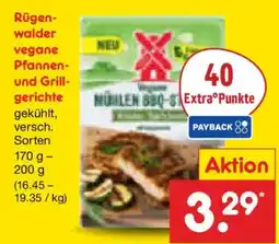 Netto Marken-Discount Rügenwalder vegane Pfannen- und Grillgerichte Angebot