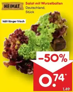Netto Marken-Discount HEIMAT Salat mit Wurzelballen Angebot