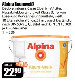 V Baumarkt Alpina Raumweiß Angebot