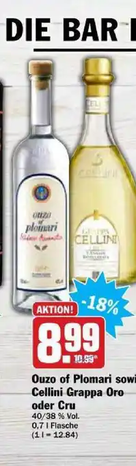 dodenhof Ouzo Of Plomari Sowi Cellini Grappa Oro Oder Cru Angebot