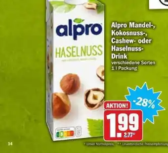 dodenhof Alpro Mandel, Kokosnuss Cashew Oder Haselnuss Drink Angebot