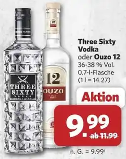 Combi Three Sixty Vodka oder Ouzo 12 Angebot