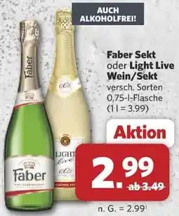Combi Faber Sekt oder Light Live Wein/Sekt Angebot