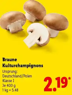 Lidl Braune Kulturchampignons Angebot