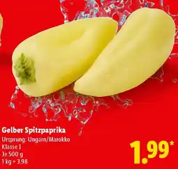 Lidl Gelber Spitzpaprika Angebot