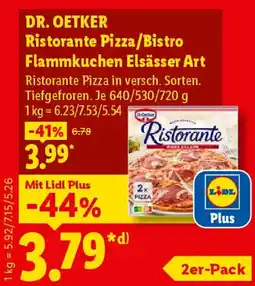 Lidl DR. OETKER Ristorante Pizza/Bistro Flammkuchen Elsässer Art Angebot
