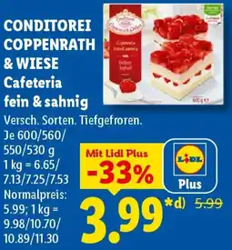 Lidl CONDITOREI COPPENRATH & WIESE Cafeteria fein & sahnig Angebot