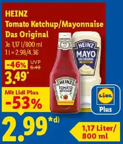 Lidl HEINZ Tomato Ketchup/Mayonnaise Das Original Angebot