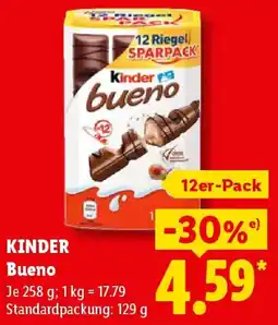 Lidl KINDER Bueno Angebot