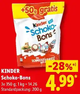 Lidl KINDER Schoko-Bons Angebot