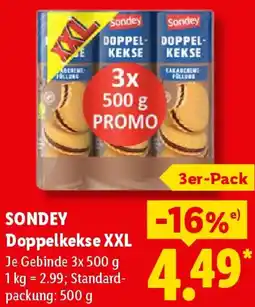 Lidl SONDEY Doppelkekse XXL Angebot