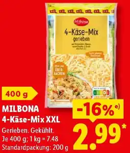 Lidl MILBONA 4-Käse-Mix XXL Angebot