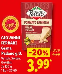 Lidl GIOVANNI FERRARI Grana Padano g.U. Angebot