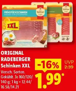 Lidl ORIGINAL RADEBERGER Schinken XXL Angebot