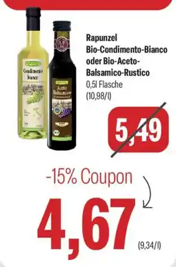 Feneberg Rapunzel Bio-Condimento-Bianco oder Bio-Aceto-Balsamico-Rustico Angebot