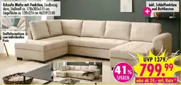 Möbel Boss Ecksofa Malte mit Funktion, Cordbezug dove Angebot