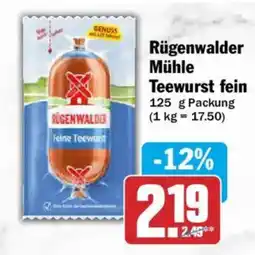 AEZ Rügenwalder Mühle Teewurst fein Angebot