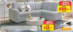 SCONTO ECKSOFA Stoff Microfaser hellgrau Angebot