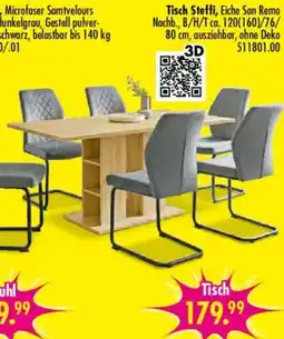 Möbel Boss Tisch Steffi, Eiche San Remo Angebot