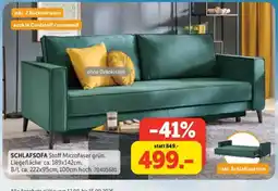 SCONTO SCHLAFSOFA Stoff Microfaser grün Angebot