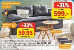 SCONTO SCHLAFSOFA Bezug Microfaser anthrazit Angebot