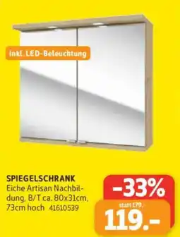 SCONTO SPIEGELSCHRANK Eiche Artisan Nachbildung Angebot