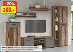 SCONTO ANBAUWAND Oldwood Nachbildung/Betonoptik Angebot