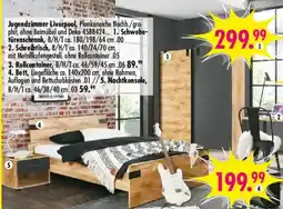 Möbel Boss Jugendzimmer Liverpool, Plankeneiche Nachb./graphit Angebot