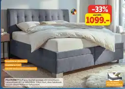 SCONTO POLSTERBETT Stoff grau Angebot
