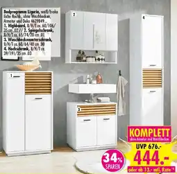 Möbel Boss Badprogramm Liguria, weiß/Evoke Eiche Nachb. Angebot