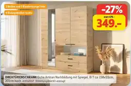 SCONTO DREHTÜRENSCHRANK Eiche Artisan Angebot