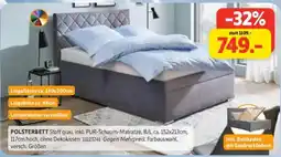 SCONTO POLSTERBETT Stoff grau Angebot