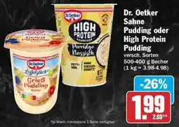 AEZ Dr. Oetker Sahne Pudding oder High Protein Pudding Angebot
