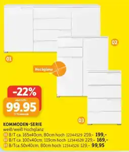 SCONTO KOMMODEN-SERIE weiß/weiß Hochglanz Angebot