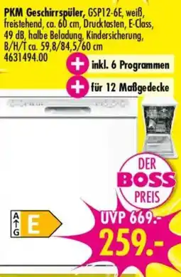 Möbel Boss PKM Geschirrspüler Angebot
