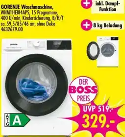 Möbel Boss GORENJE Waschmaschine Angebot